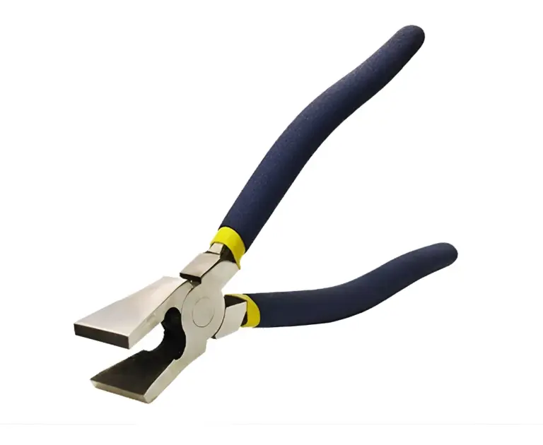 Alicate Bico de Pato Destacador Vidro Profissional para Vidraceiro feito com aço carbono e ponta com serrilha.