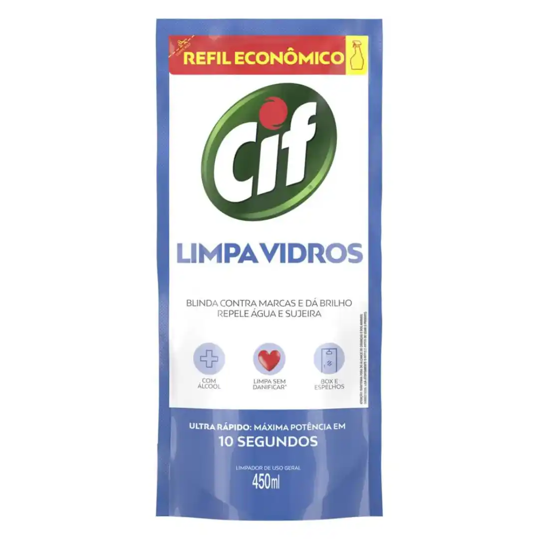 Cif Limpa Vidros 450ml Refil