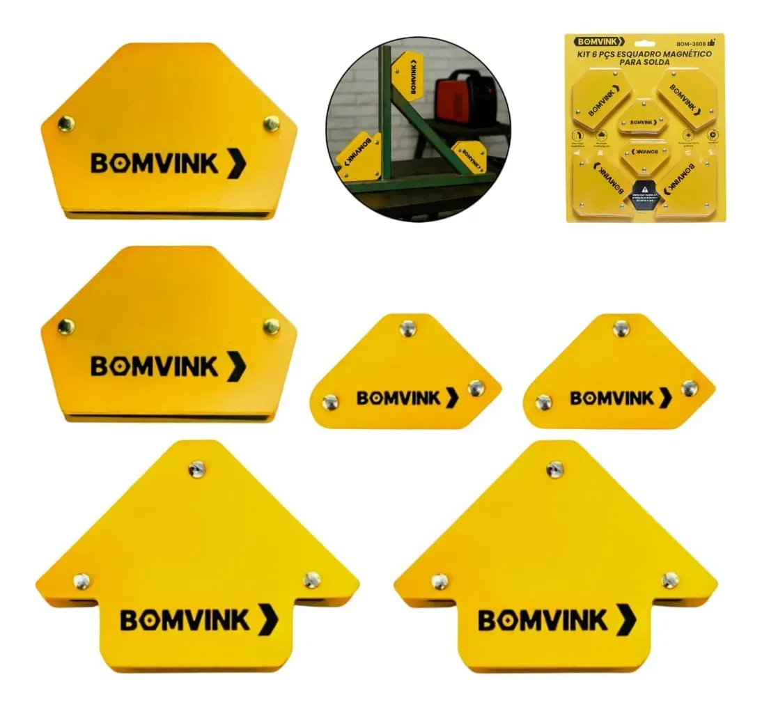 Esquadro Magnético 1kg Serralheiro Bomvink