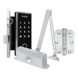 Ferragens para Vidros, Alumínio e Madeira (Molas, Dobradiças e Fechaduras)