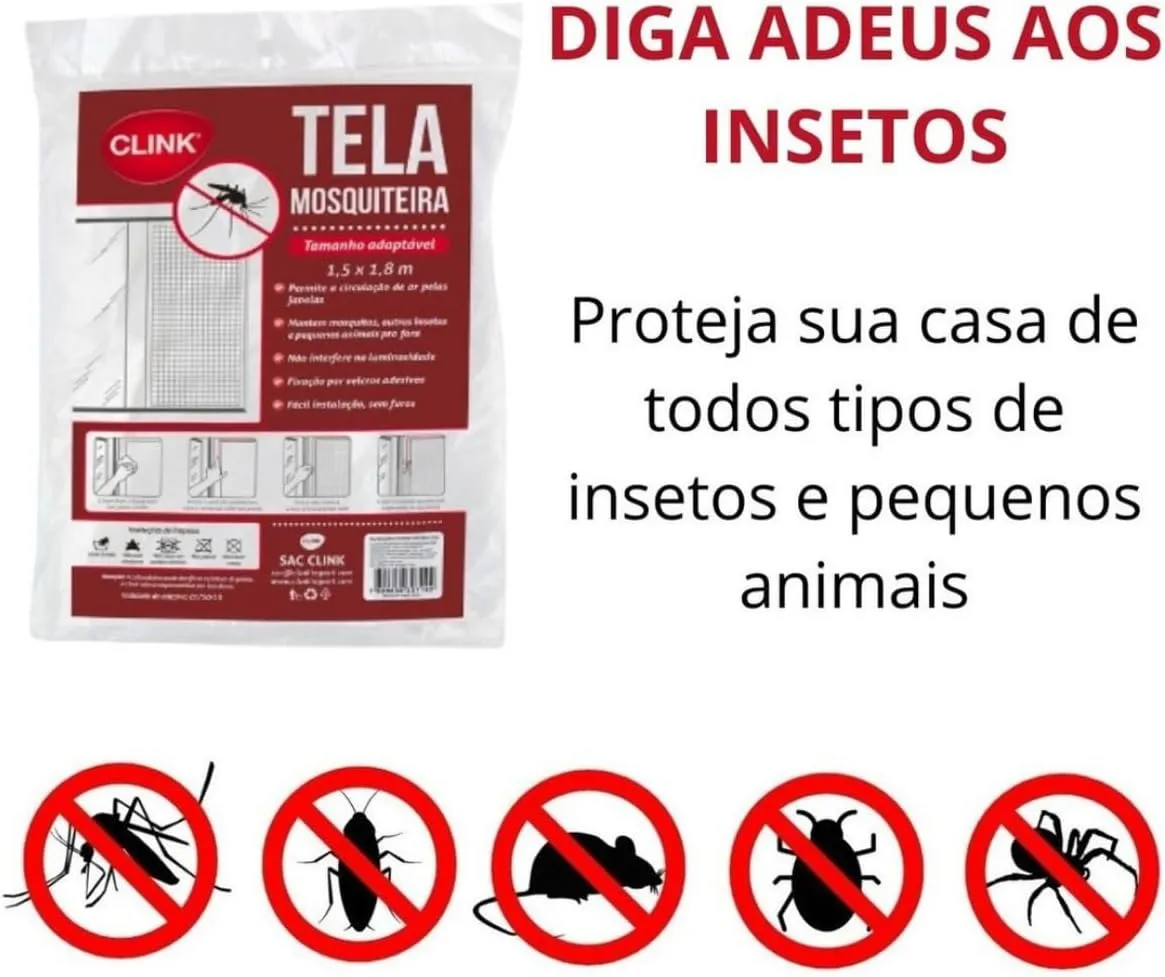 Kit 4 Telas Mosquiteiras Anti-inseto