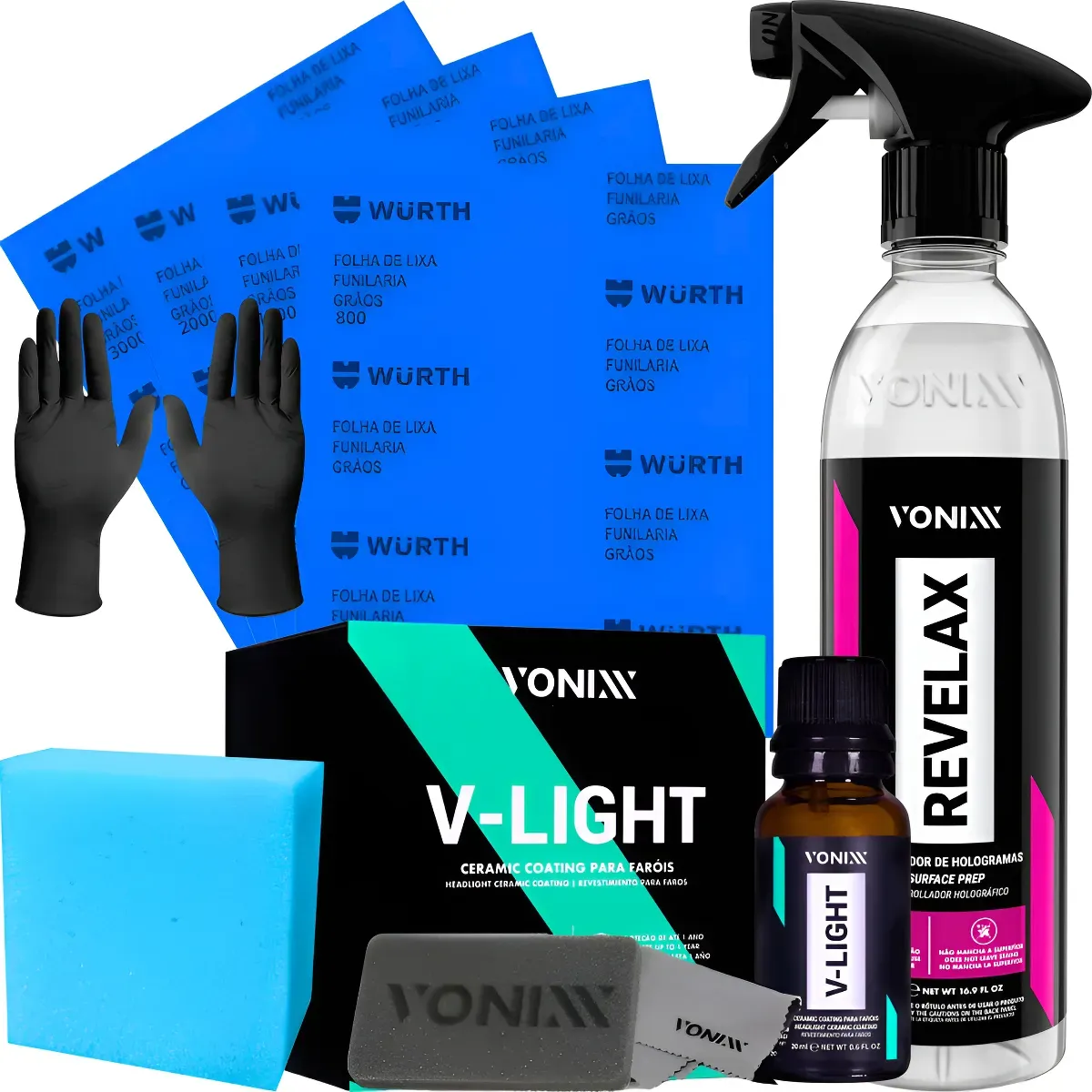 Kit Polimento de Vidro V-light Vonixx