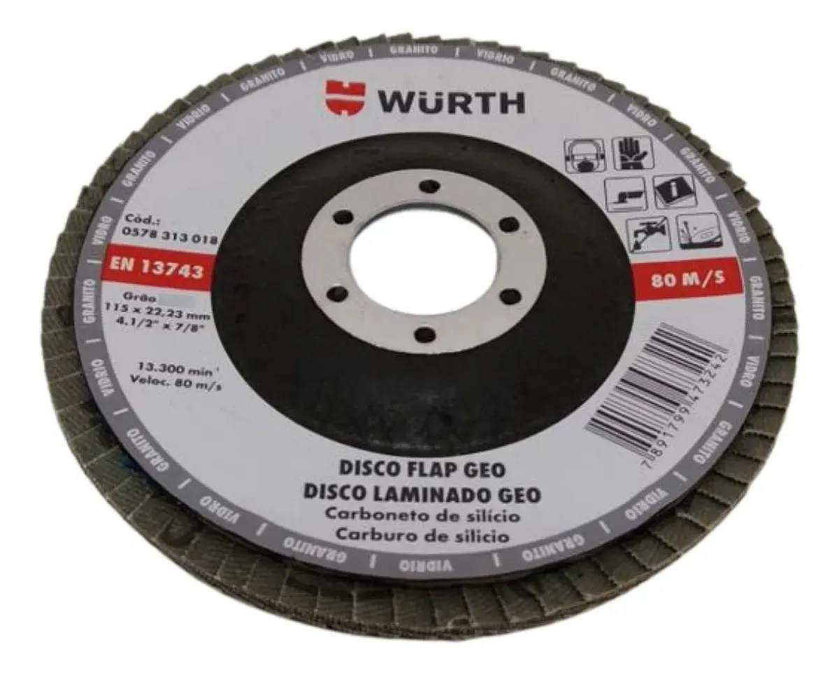 Lixas Disco Flap 115mm Wurth