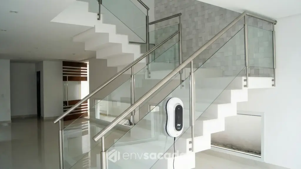 Produtos e Materiais Necessários para a Limpeza da Escada de Vidro