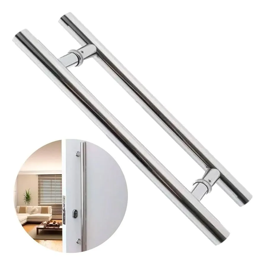 Puxador Tubular Aço Inox 304 40cm Redondo