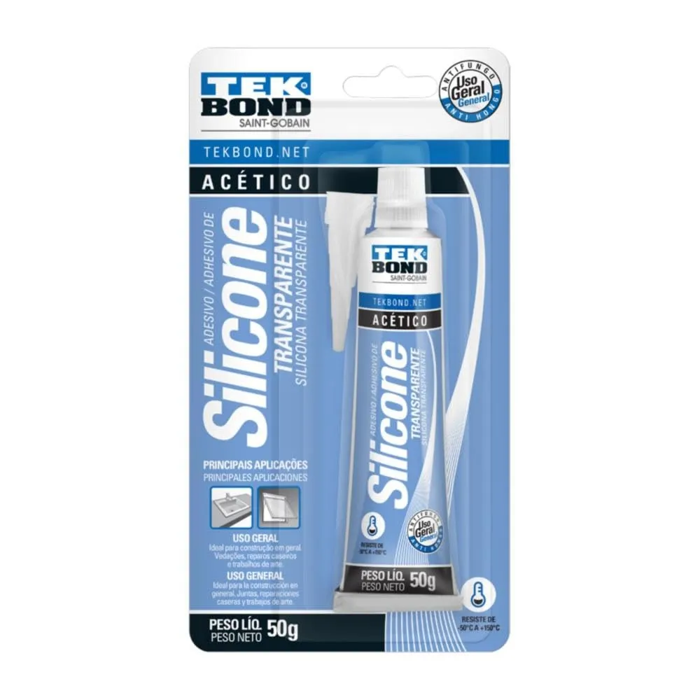 Silicone Acético Incolor 50g TekBond