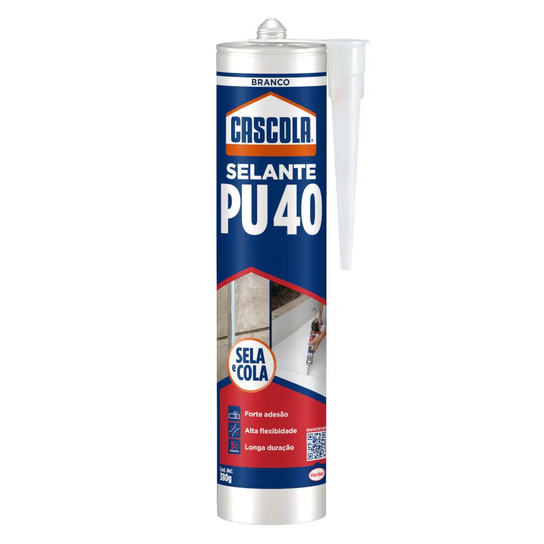 Silicone Cola PU 40 Branco 380g Cascola