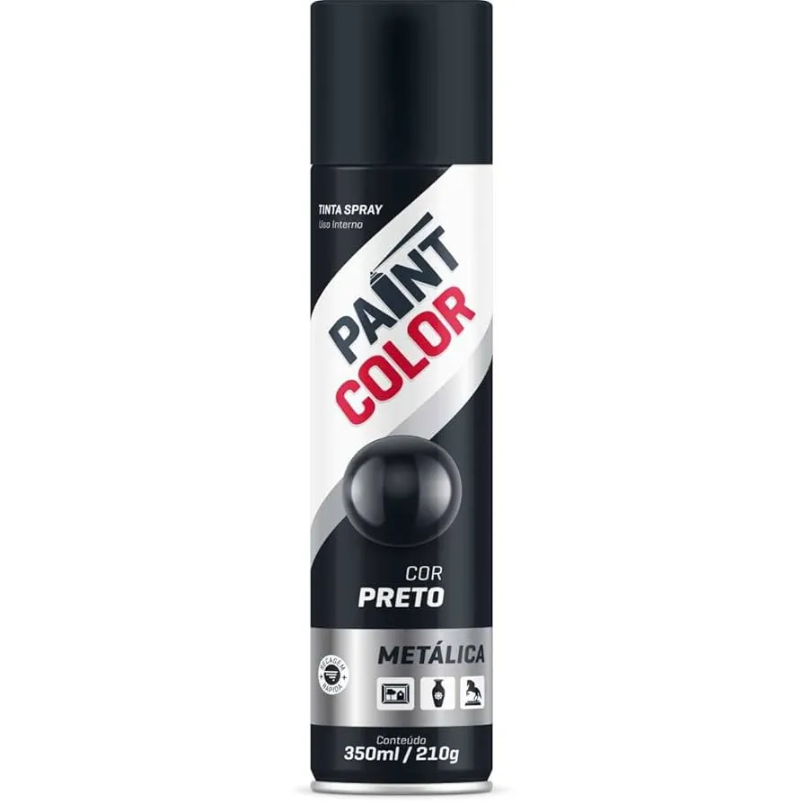 Tinta Metálica Preto 350mL Paintcolor