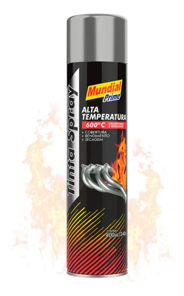 Tinta Spray Alumínio 400mL Mundial Prime