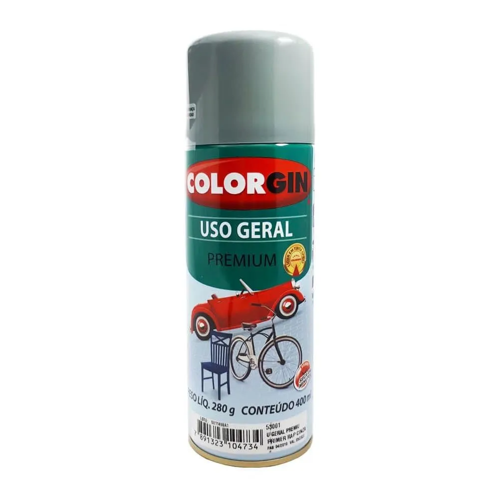 Tinta Spray Premium Cinza 400mL Colorgin