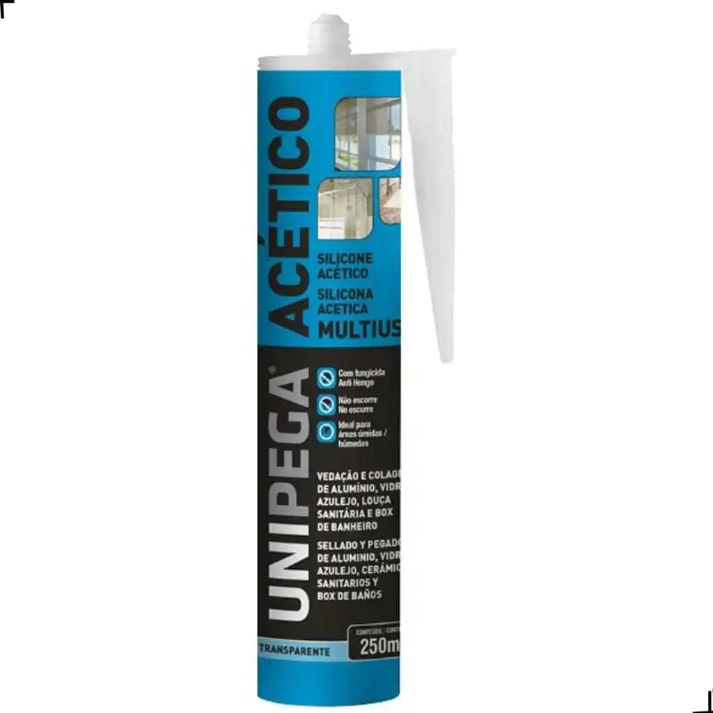 Unipega Silicone Acético Incolor 350G