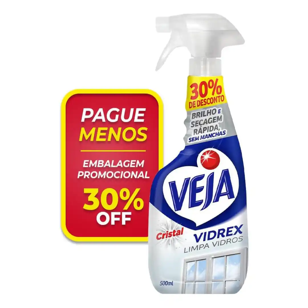 Veja Limpa Vidros Spray Vidrex Cristal 500ml